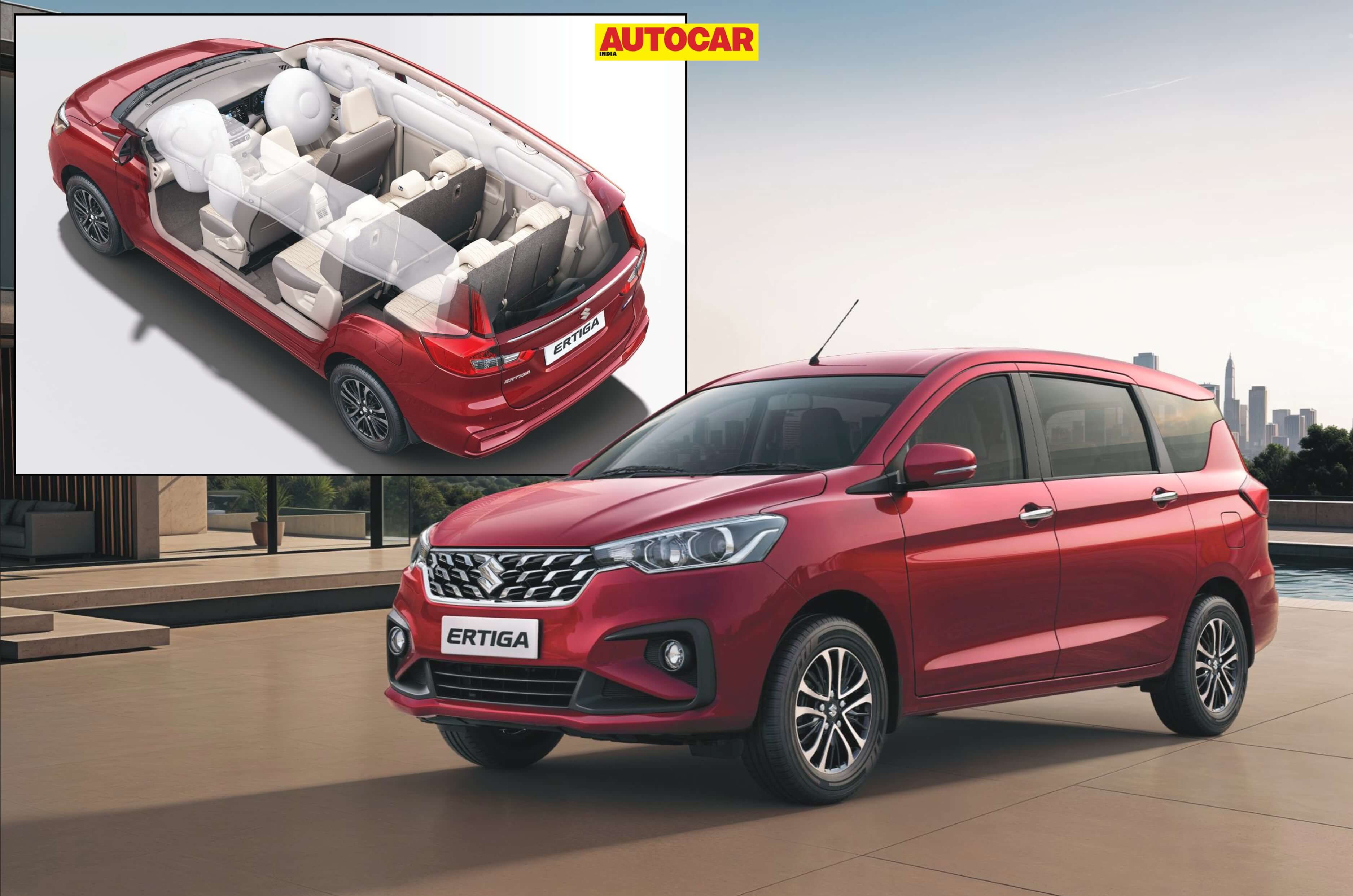 Maruti Ertiga maroon colour